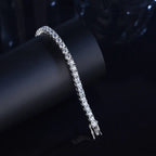 TY 3mm 4mm Moissanit Tennisarmband 925 Sterling