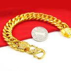 Natural 18 K Gold Color Twists Bracelet for Women