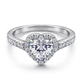 Bagues en moissanite rose cœur 1-2 carats avec certificat
