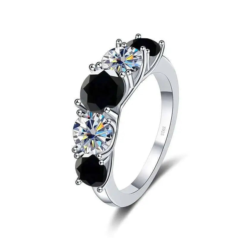 TY 3.6carat D Color Real Moissanite Ring For Women