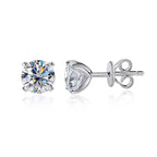 KNOBSPIN Moissanite Earring 0.2-2ct D VVS1 GRA - white gold color / 0.5ct 5mm, white gold color / 0.3ct 4mm, white gold color / 1ct 6.5mm, white gold color / 0.8ct 6mm, white gold color / 2ct 8mm, white gold color / 1.5ct 7.5mm, white gold color / 4ct 10mm, white gold color / 3ct 9mm, white gold color / 0.2ct 3.5mm, white gold color / 5ct 11mm