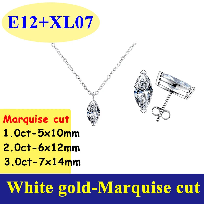 0.5-3CT D Color VVS1 Moissanite Diamond Women's