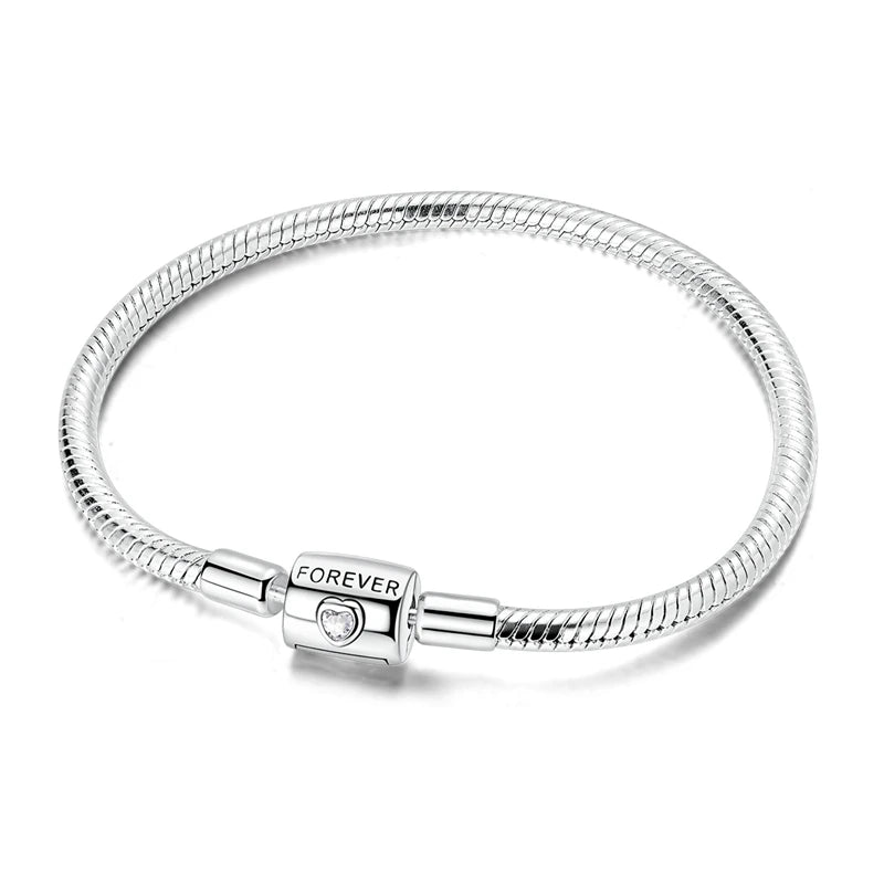 925 Sterling Silver Bracelets 17-20CM Original Golden - KTB138 / 20cm / United States, KTB138 / 18cm / United States, KTB138 / 19cm / United States, KTB138 / 17cm / United States