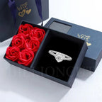 NEW 925 Sterling Silver Romantic Heart Bow Ring - Rose Box / 925 Sterling Gold / 9, Rose Box / 925 Sterling Gold / 6, Rose Box / 925 Sterling Gold / 5, Rose Box / 925 Sterling Gold / 8, Rose Box / 925 Sterling Gold / 7, Rose Box / 925 Sterling Silver / 7, Rose Box / 925 Sterling Silver / 6, Rose Box / 925 Sterling Silver / 9, Rose Box / 925 Sterling Silver / 8, Rose Box / 925 Sterling Silver / 5