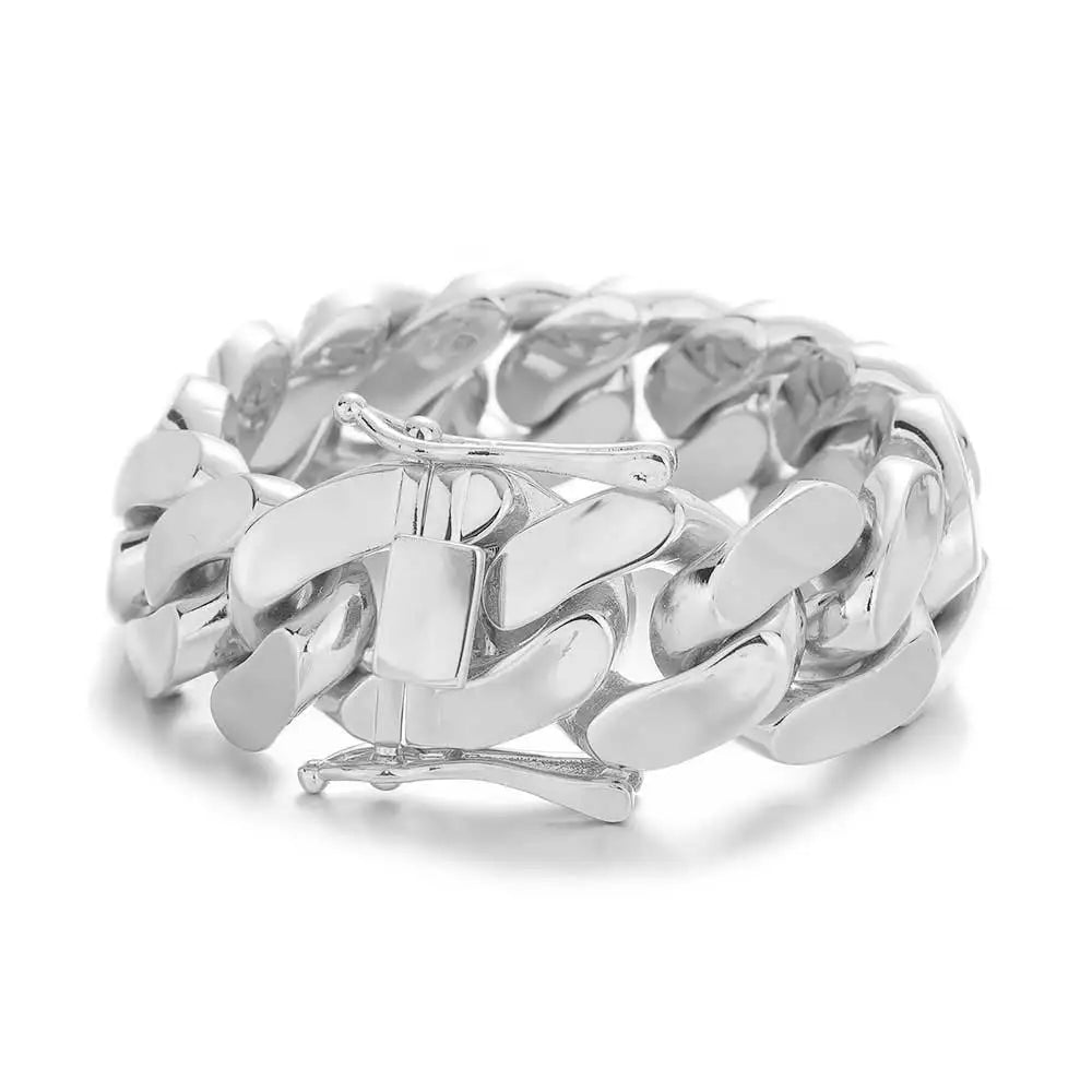Fashion 22MM Width Miami Brass Cuban Link Chain