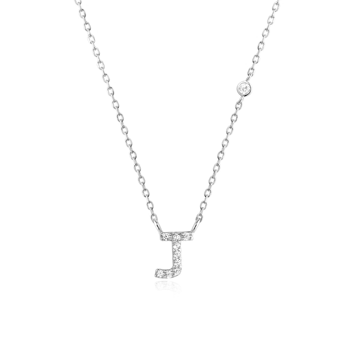 ANDYWEN 925 Sterling Silver Gold Small 26 Letters A- Z - Silver J