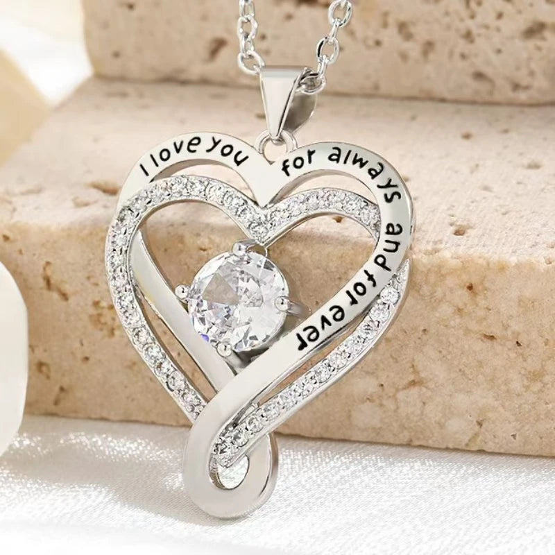 Elegant Style Heart shaped Pendant Necklace Hollow - YA3375-1 / United States