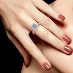 KNOBSPIN D VVS1 1-3ct Round Moissanite Ring 18K White