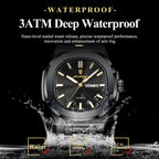 POEDAGAR Luxury Square Men's Watches Waterproof