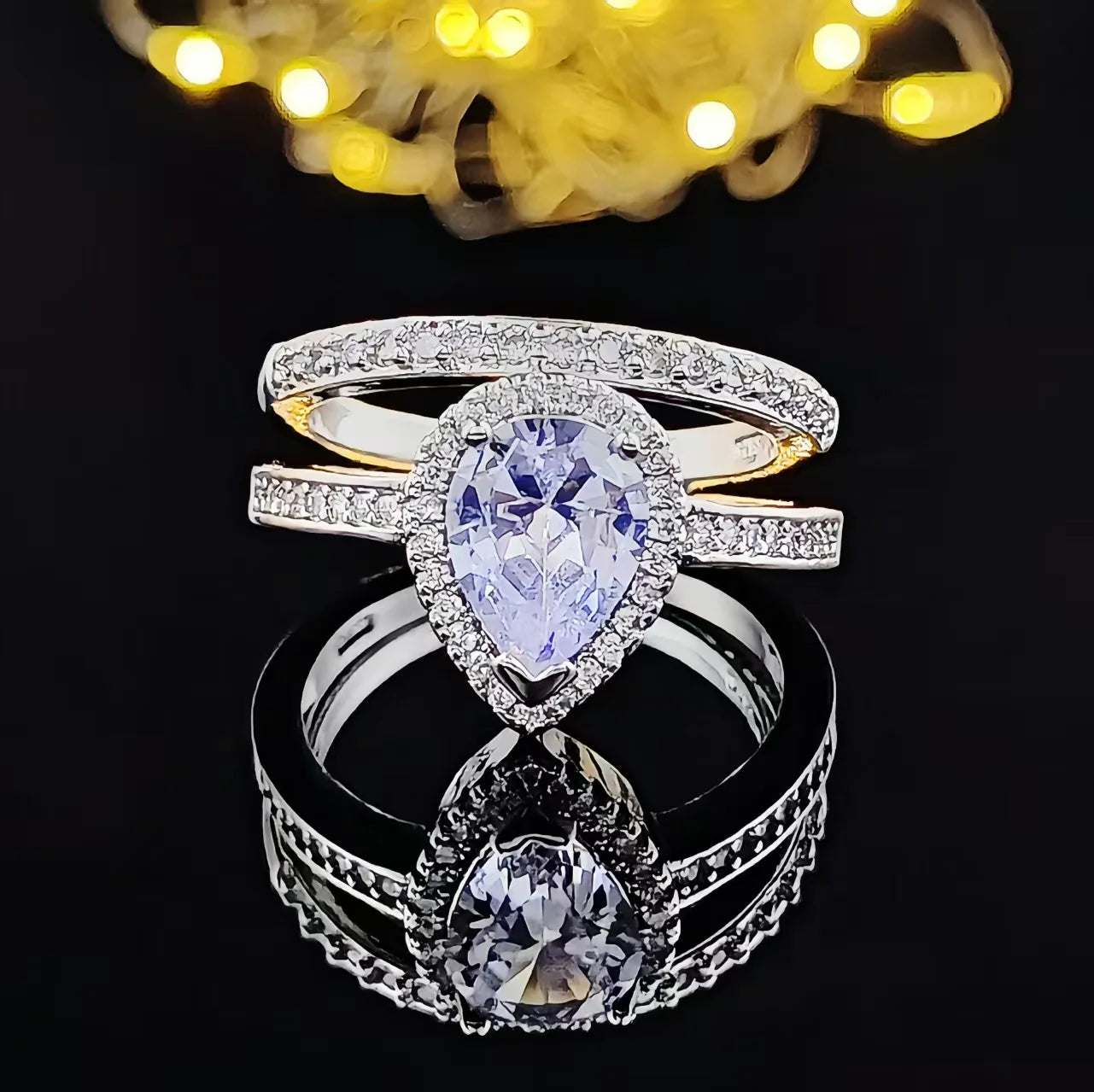 925 Sterling Silver New Women Ring Set Jewelry