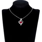 Elegant Style Heart shaped Pendant Necklace Hollow