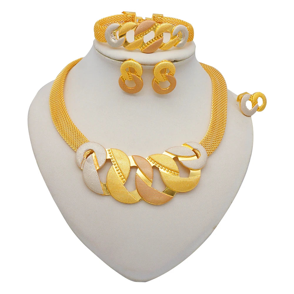 Dubai Women Gold Color Jewelry Sets African Wedding - BJ-1020-B3