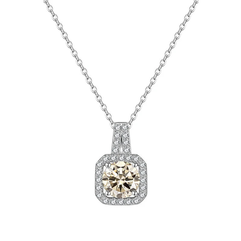 JoyceJelly Real S925 Sterling Silver 1 Carat Moiss