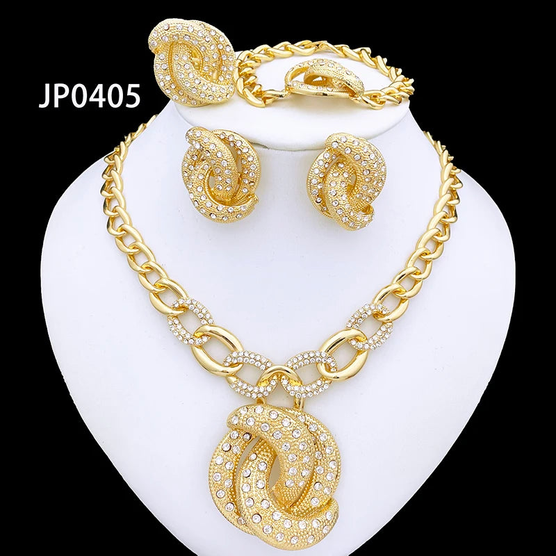 Dubai Nigeria Trending Jewelry Set For Women Luxur