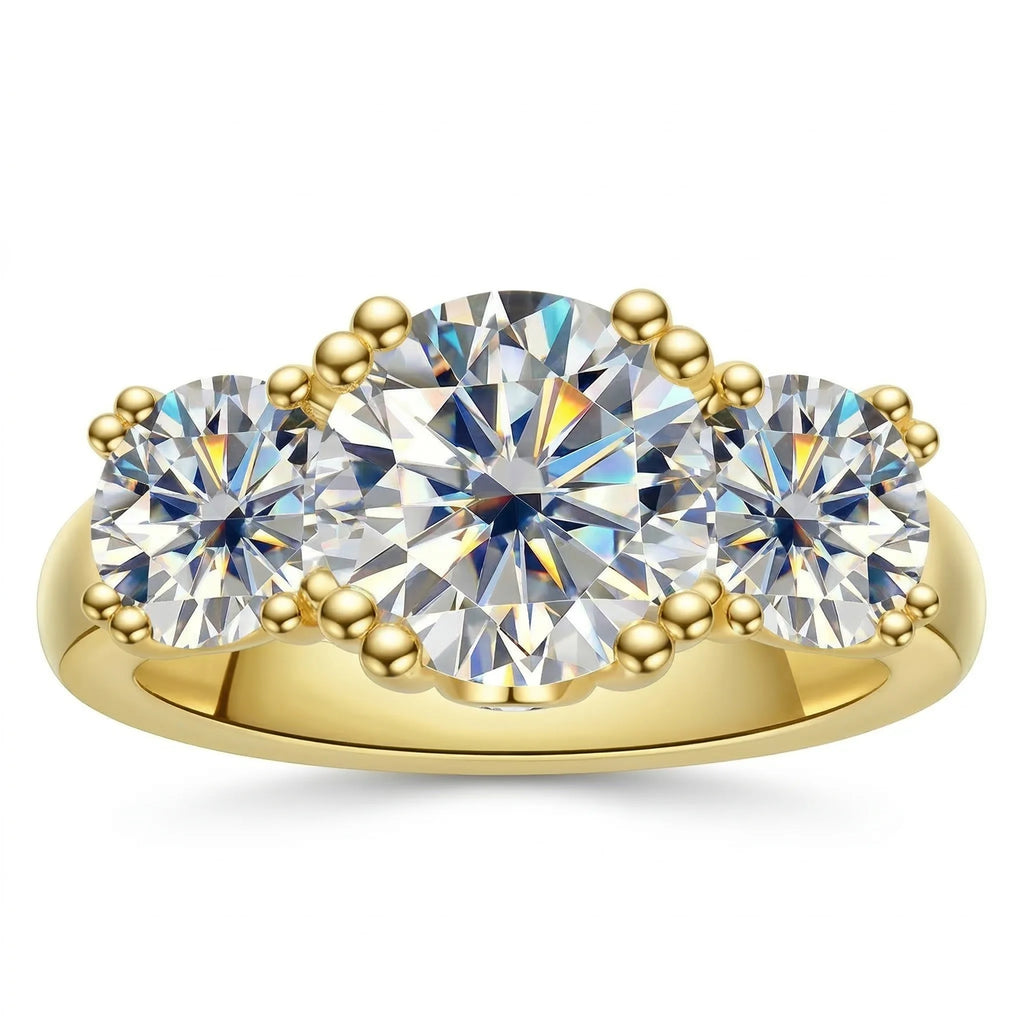 5cttw D Color Moissanite Ring, 925 Sterling Silver