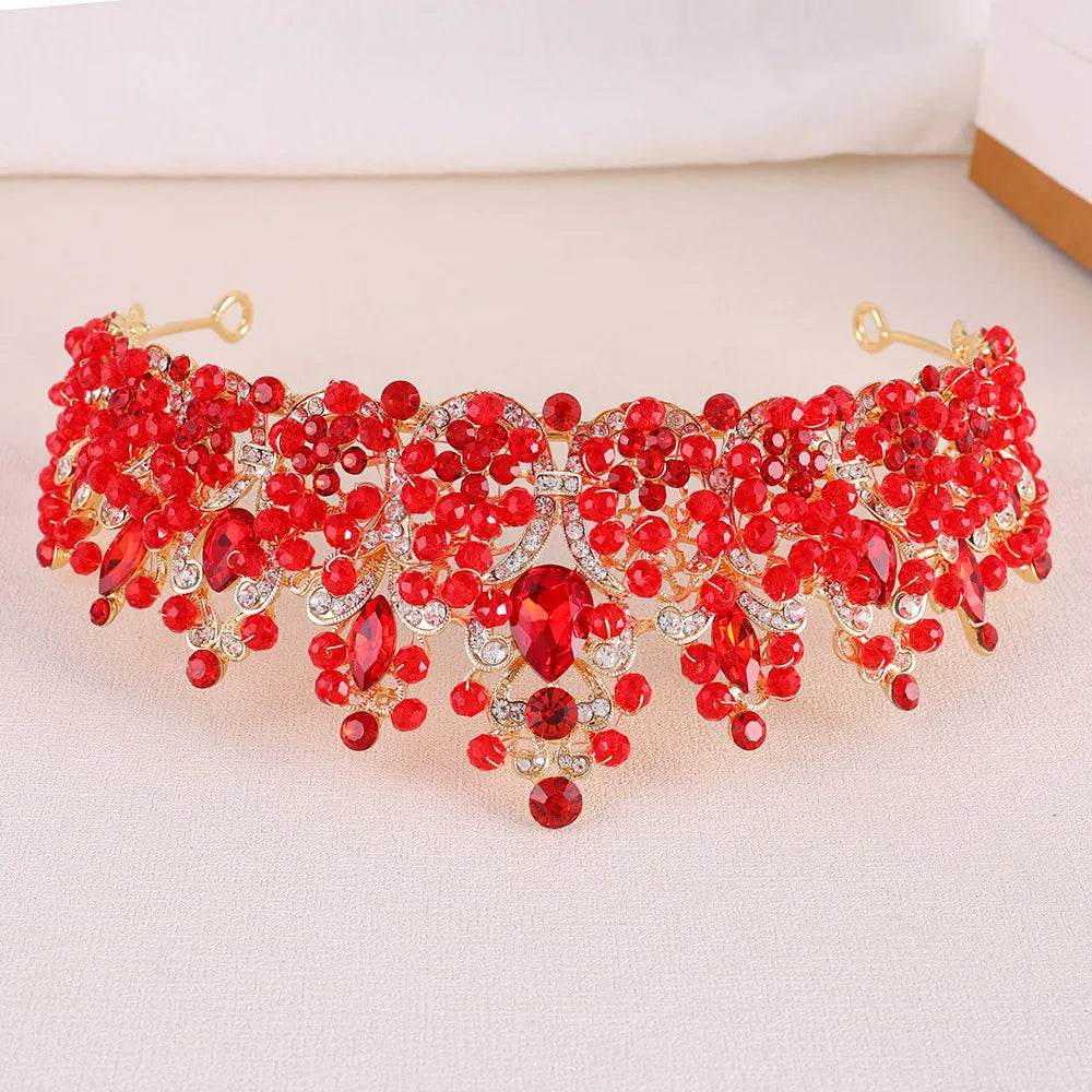 Kmvexo Handmade Pink Purple Crystal Beads Bridal.