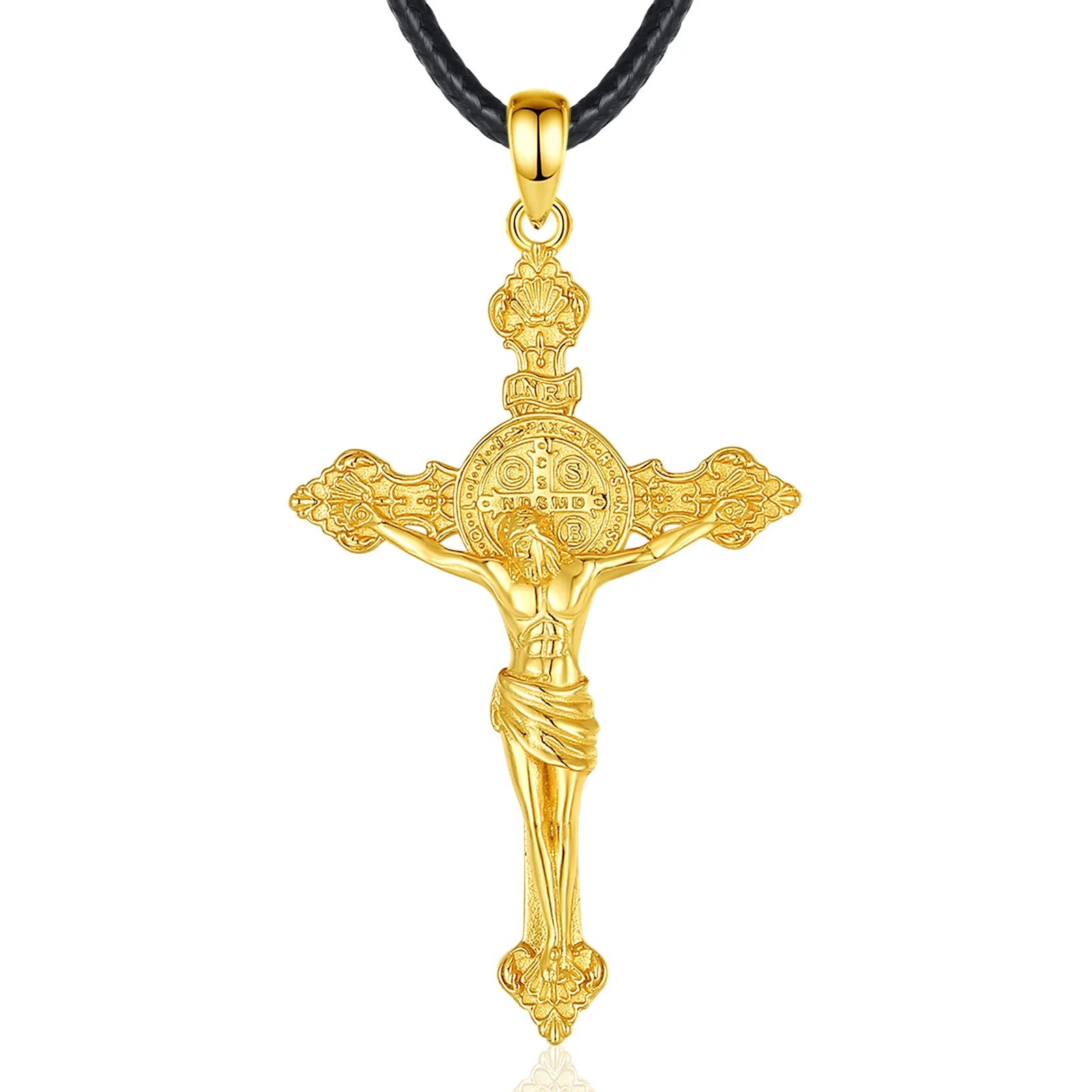 Eudora 925 Sterling Silver Jesus Cross Necklace.