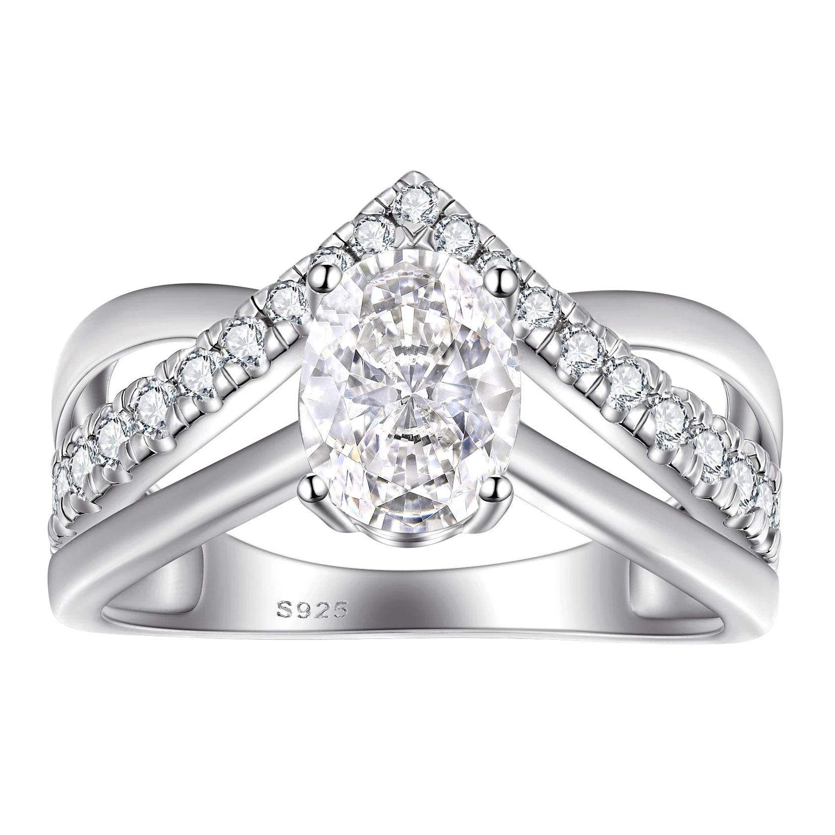 Real 1.5ct Pink Moissanite Wide Ring for Women