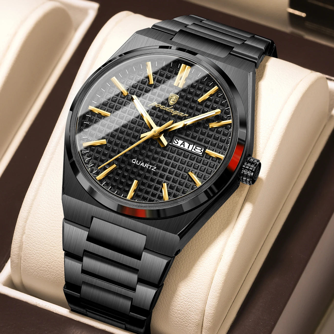 Poedagar Original Luxury Men Clock Waterproof