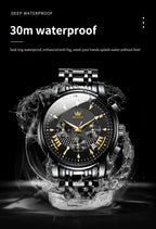 Olevs Men's Quartz Watches Top Brand Stainless.