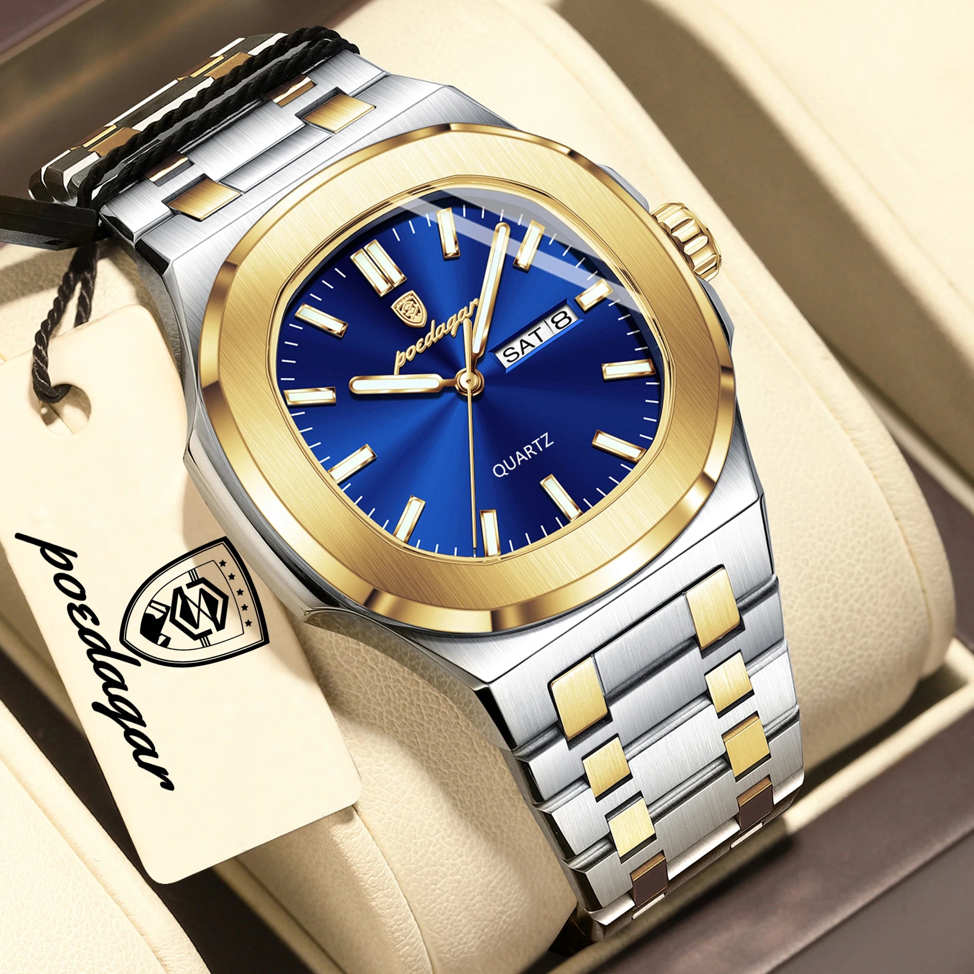 Poedagar Top Trendy Men's Watches Waterproof Lumin.