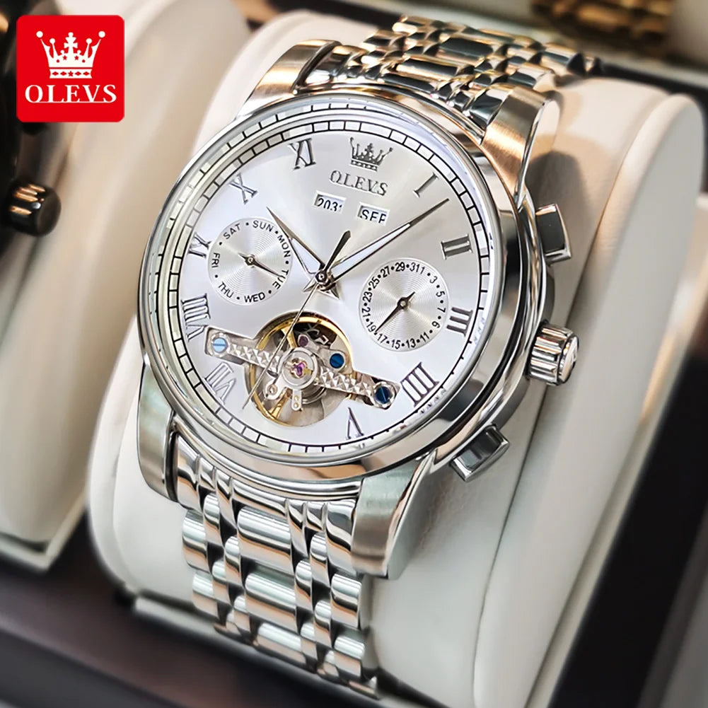 Olevs Automatic Mechanical Watch for Men Date