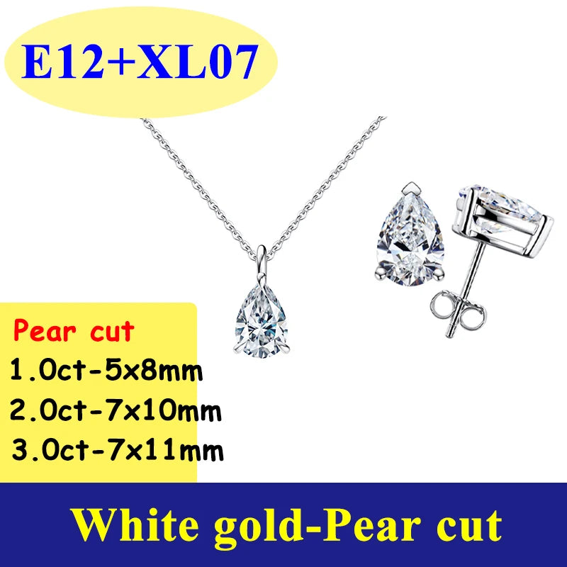 0.5-3CT D Color VVS1 Moissanite Diamond Women's